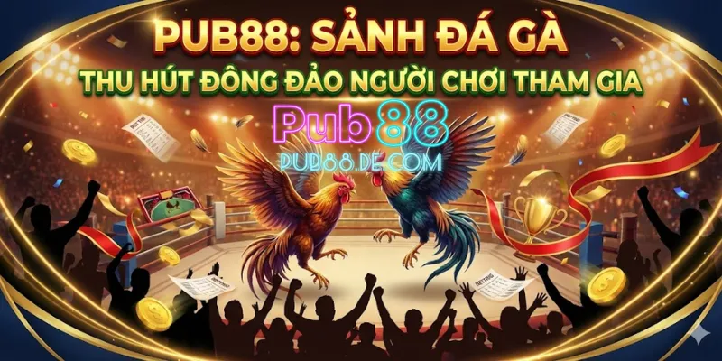 Sảnh đá gà Pub88 thu hút đông đảo người chơi tham gia